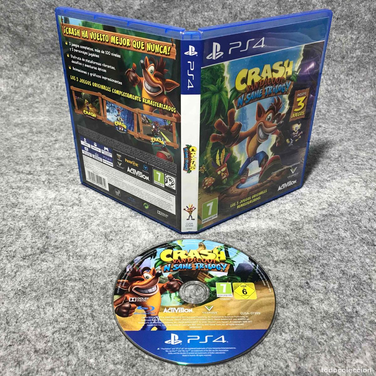 Videojuegos y consolas PS4 de segunda mano: CRASH BANDICOOT N SANE TRILOGY SONY PLAYSTATION 4 PS4
