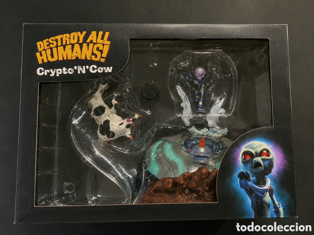 Videojuegos y consolas PS4 de segunda mano: Destroy All Humans! Crypto 'N' Cow figura de colecci&oacute;n THQ Nordic PS4 PS5 nueva precintada