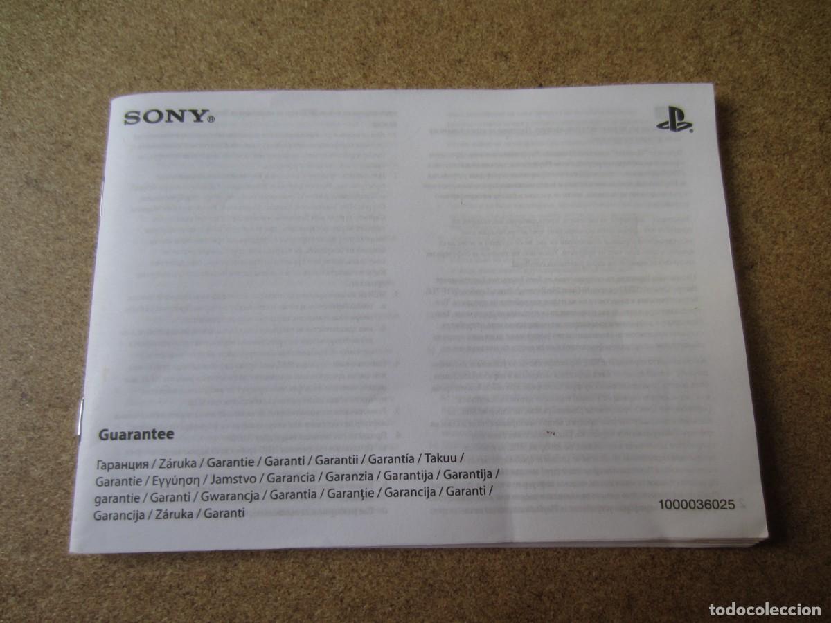 Videojuegos y consolas PS4 de segunda mano: Folleto Garantia Oficial Producto Sony PlayStation