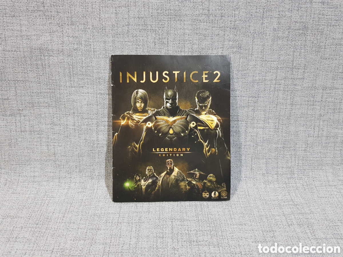 Videojuegos y consolas PS4 de segunda mano: INJUSTICE 2 LEGENDARY EDITION MANUAL LICENCIA DE USUARIO, ATENCI&Oacute;N CLIENTE Y GARANT&Iacute;A