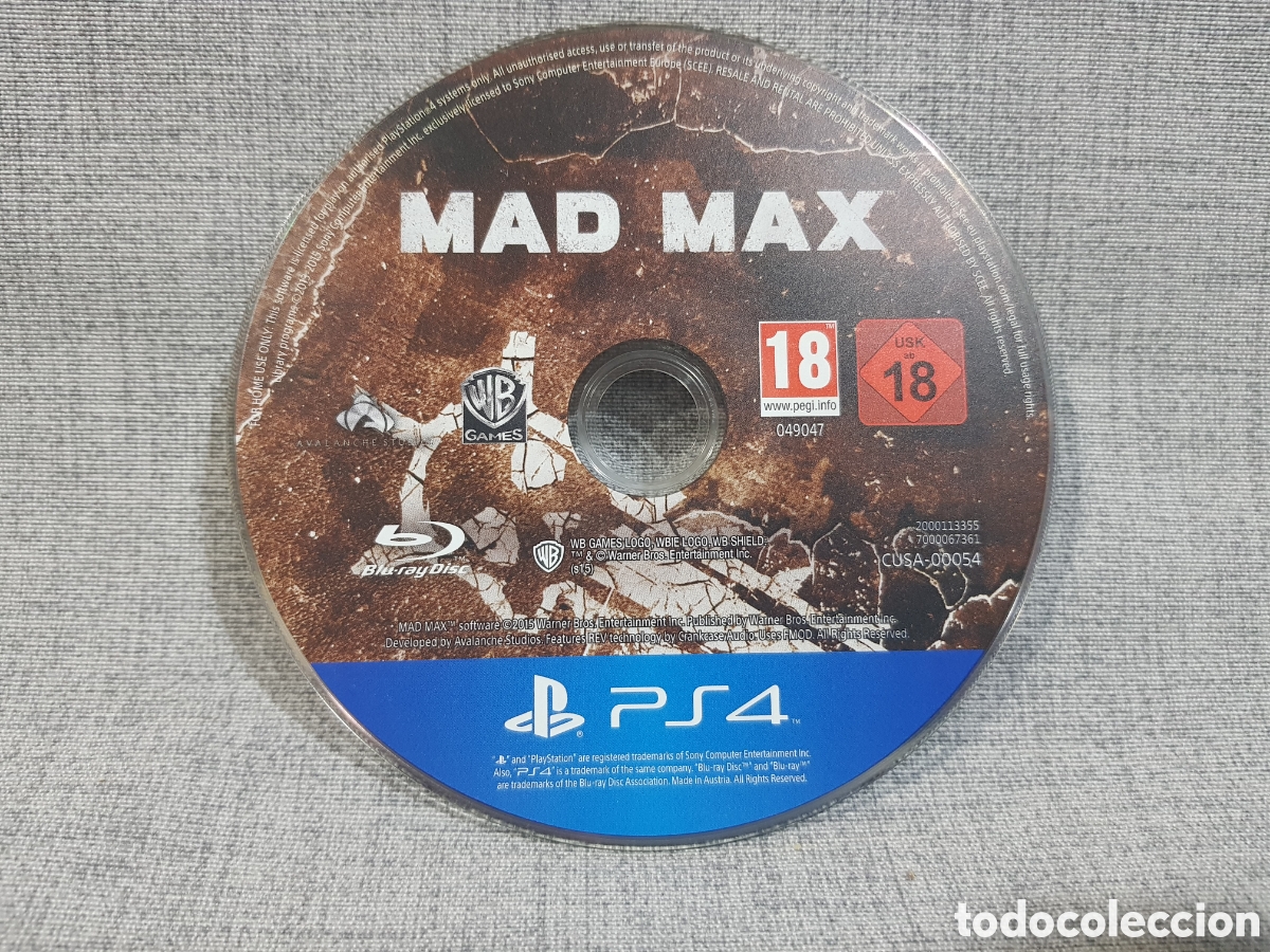 Videojuegos y consolas PS4 de segunda mano: PS4 2015 MAD MAX. JUEGO. SOLO EL DISCO. PLAYSTATION PLAY STATION