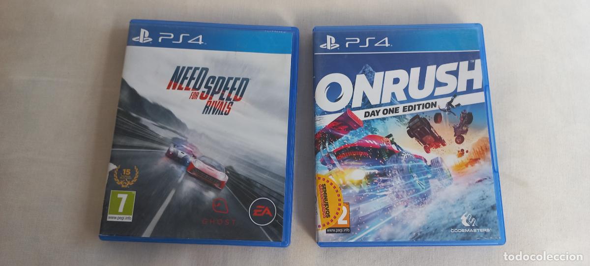 Videojuegos y consolas PS4 de segunda mano: Pack 2 videojuegos PS4 play Station 4 Need for Speed Rivals y Onrush: Day One Edition
