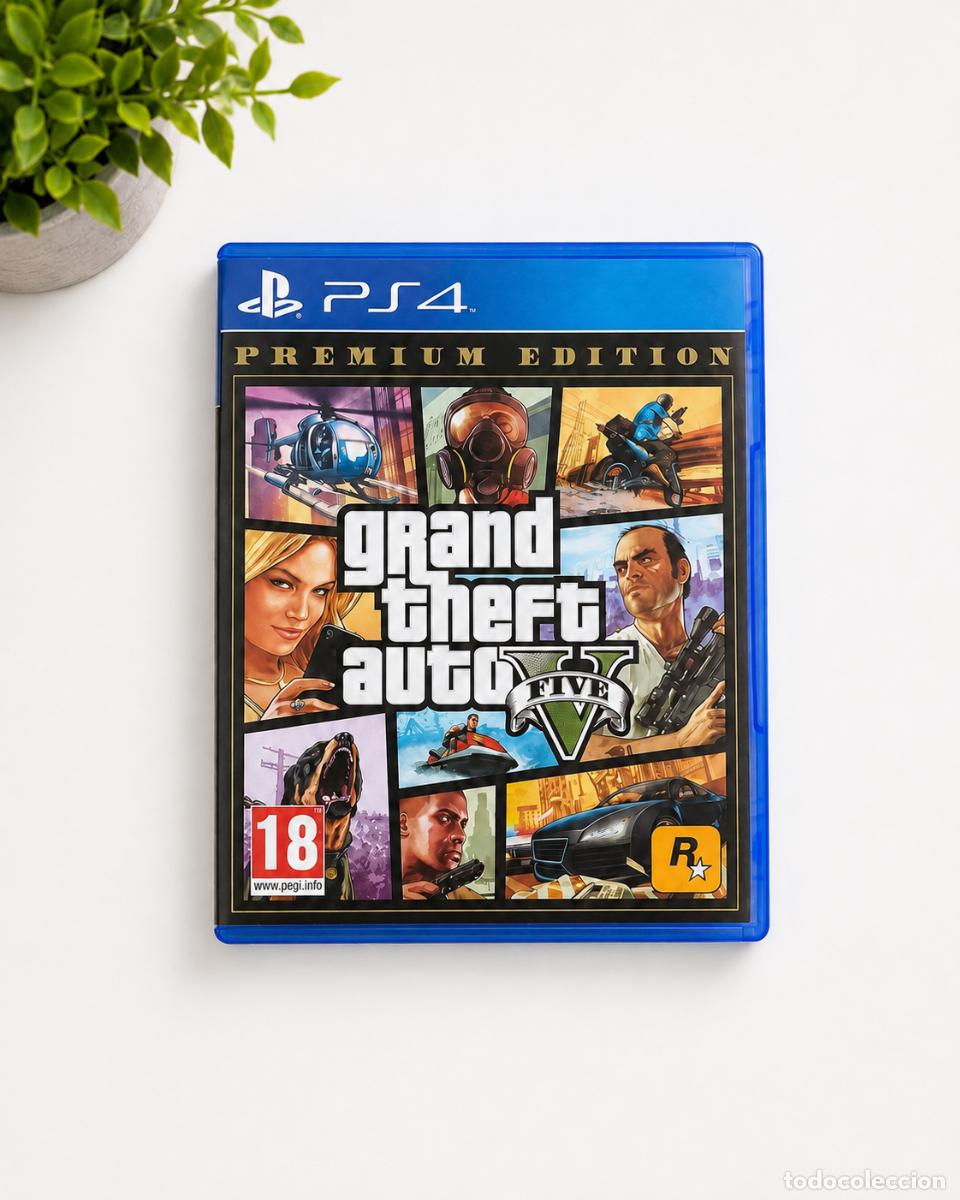 Videojuegos y consolas PS4 de segunda mano: Grand Theft Auto V GTA 5 Premium Edition PS4 PAL Espa&ntilde;a con mapa