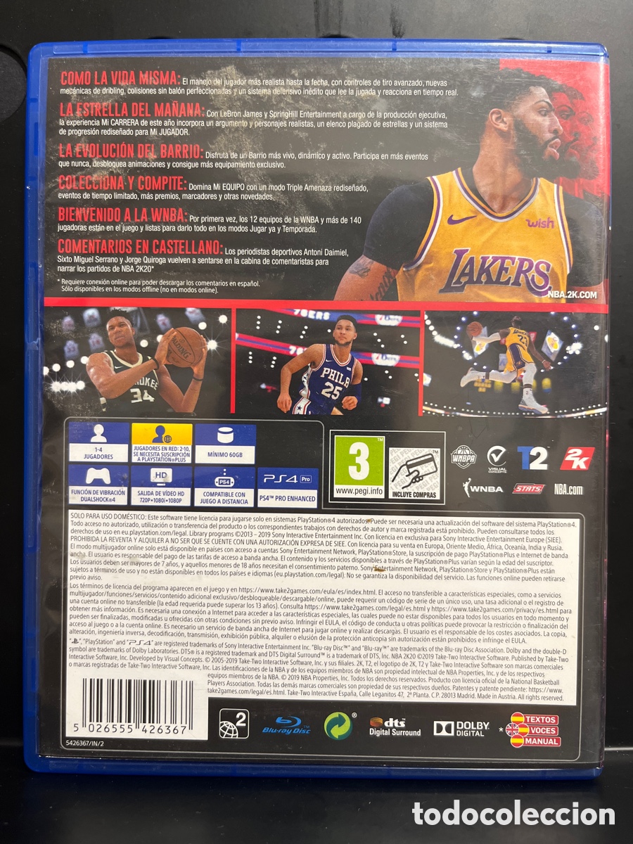 Videojuegos y consolas PS4 de segunda mano: NBA 2K20 : ANTHONY DAVIS PS4 NR 3 NBA2K20 2K - Foto 3
