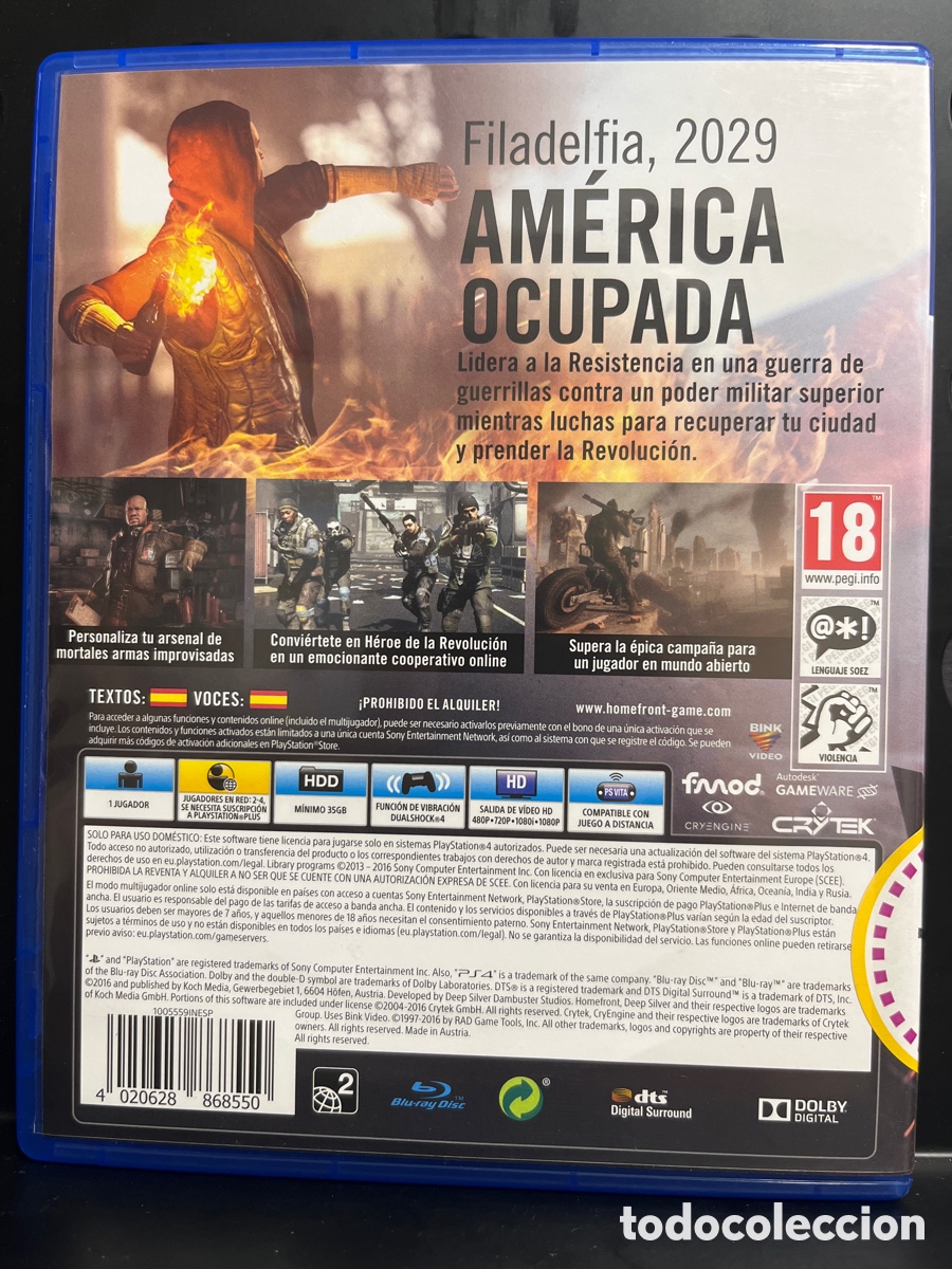 Videojuegos y consolas PS4 de segunda mano: HOMEFRONT : THE REVOLUTION PS4 PEGI 18 DAMBUSTER STUDIOS DEEP SILVER - Foto 2