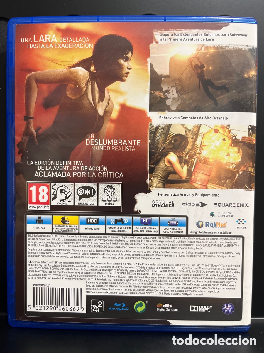 Videojuegos y consolas PS4 de segunda mano: TOMB RAIDER : DEFINITIVE EDITION PS4 PEGI 18 CRYSTAL DYNAMICS SQUARE ENIX - Foto 2
