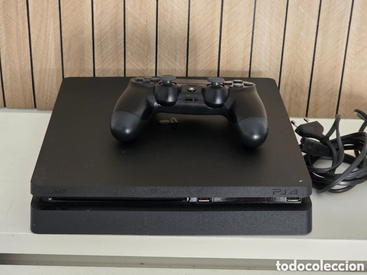 Videojuegos y consolas PS4 de segunda mano: PS4 Slim Sony + mando + cables HDMI y corriente - Foto 2