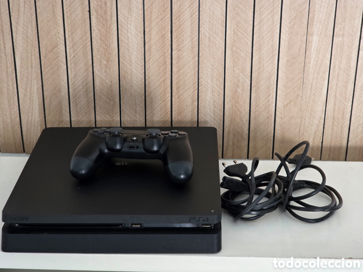 Videojuegos y consolas PS4 de segunda mano: PS4 Slim Sony + mando + cables HDMI y corriente - Foto 8