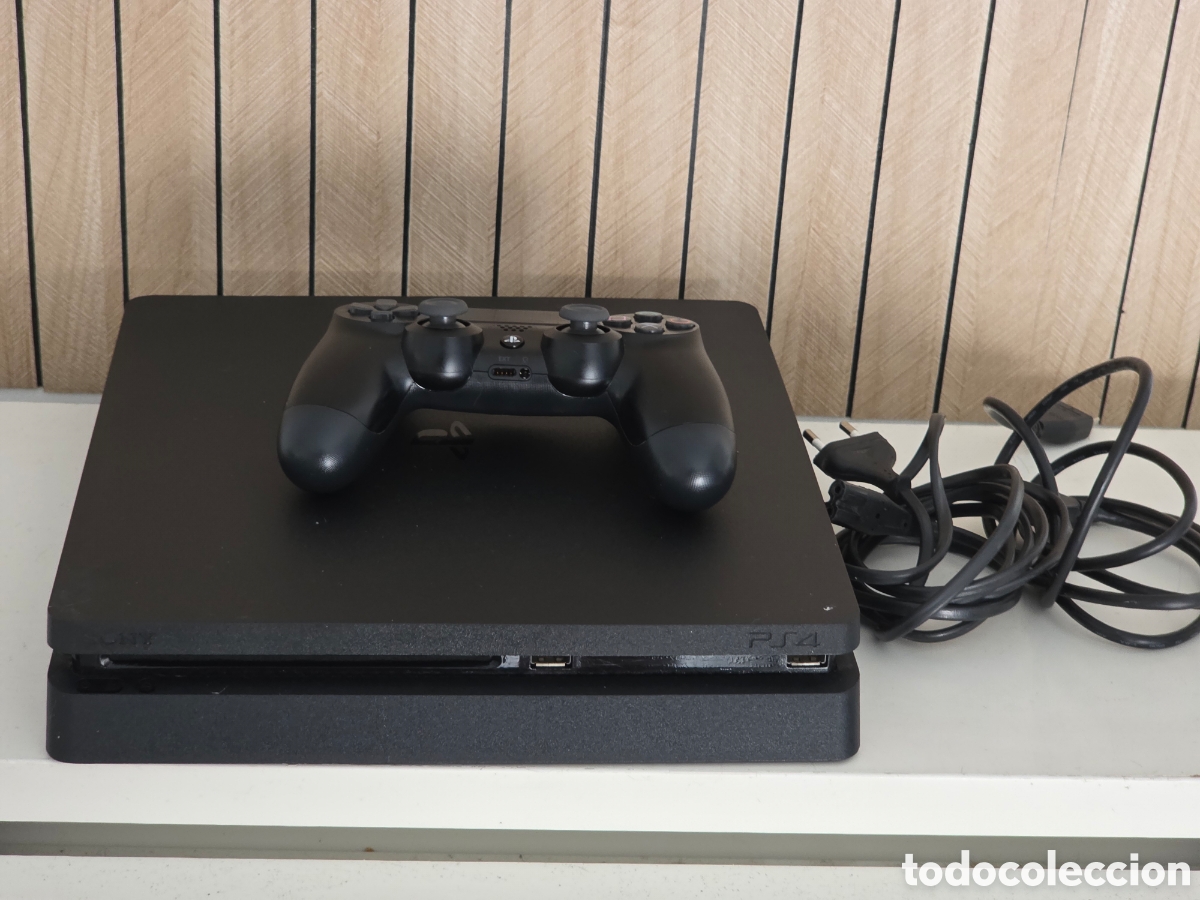 Videojuegos y consolas PS4 de segunda mano: PS4 Slim Sony + mando + cables HDMI y corriente - Foto 10