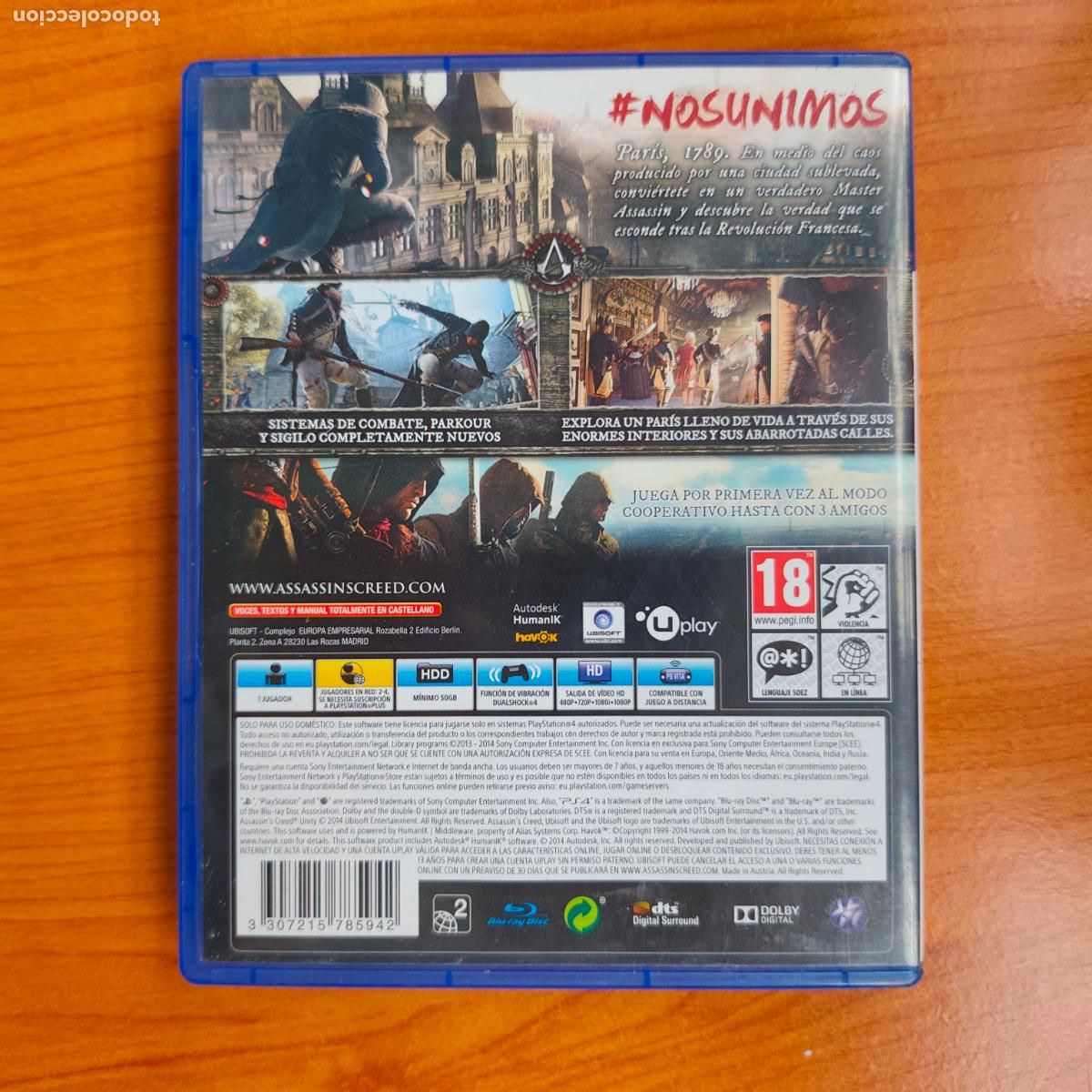 Videojuegos y consolas PS4 de segunda mano: ASSASSINS CREED UNITY - PS4 PlayStation 4 - Foto 2