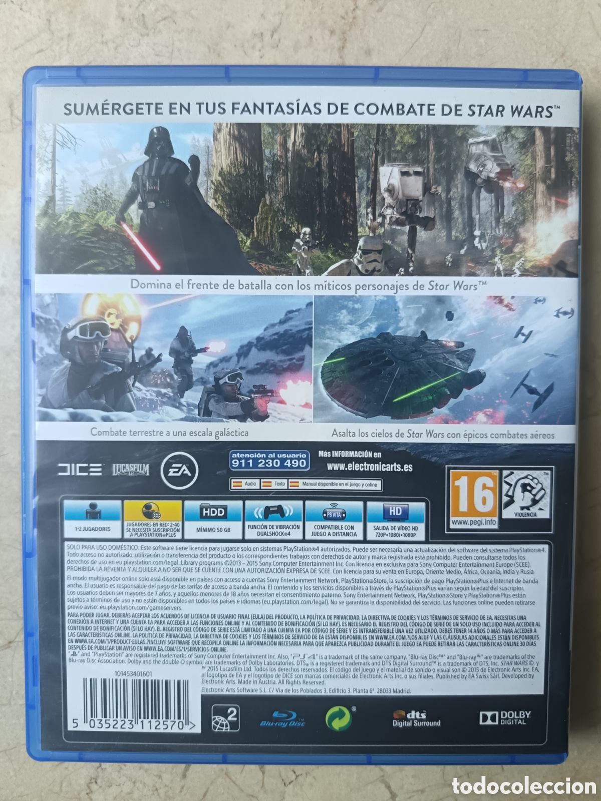 Videojuegos y consolas PS4 de segunda mano: JUEGO PS4 STAR WARS BATTLEFRONT 1 Y 2 - Foto 2