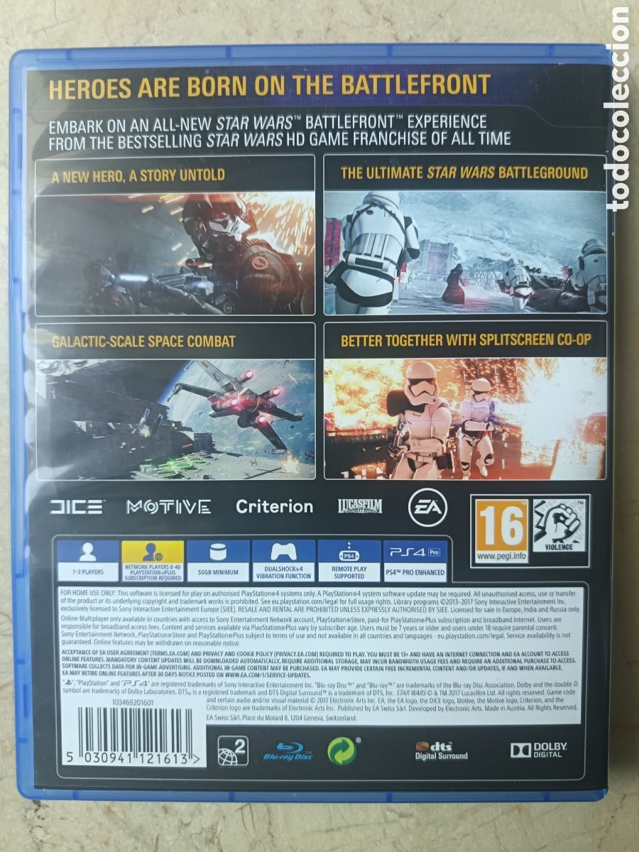 Videojuegos y consolas PS4 de segunda mano: JUEGO PS4 STAR WARS BATTLEFRONT 1 Y 2 - Foto 5