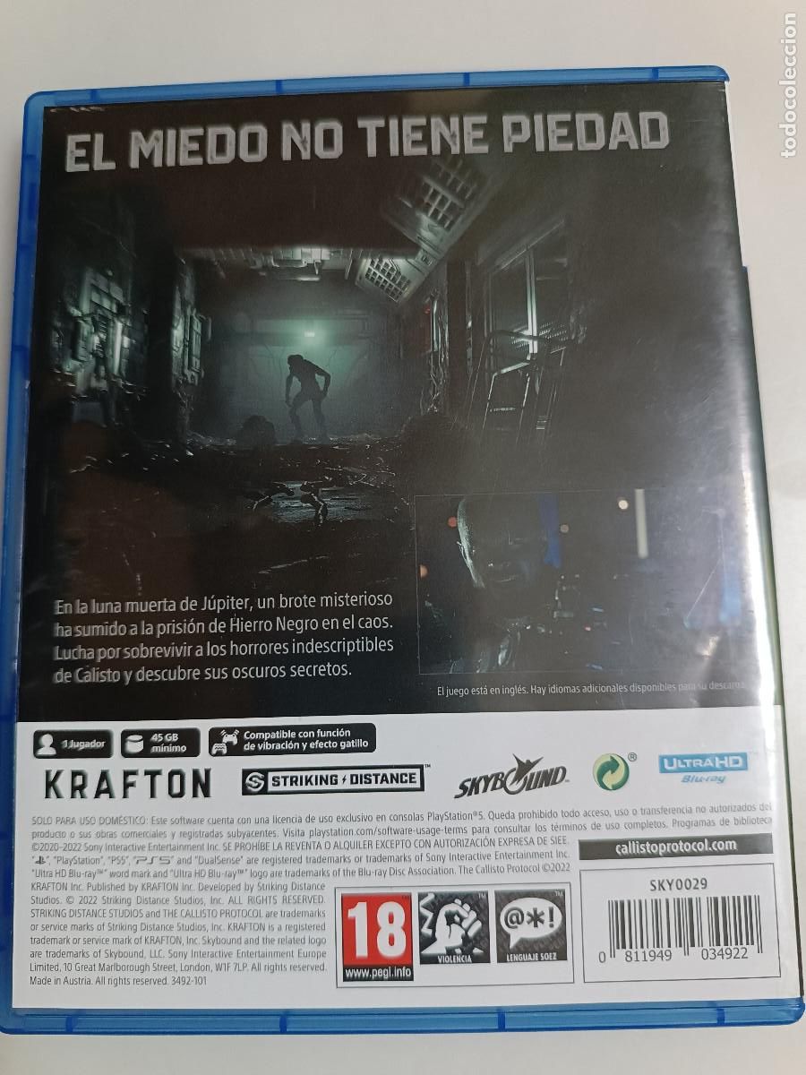 Videojuegos y consolas PS5 de segunda mano: THE CALLISTO PROTOCOL PS5 PAL ESPA&Ntilde;A - Foto 2