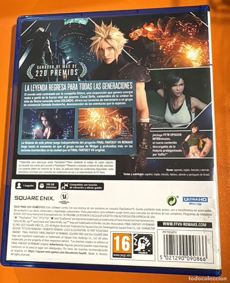 Videojuegos y consolas PS5 de segunda mano: Final Fantasy VII Remake - PS5 - Foto 2