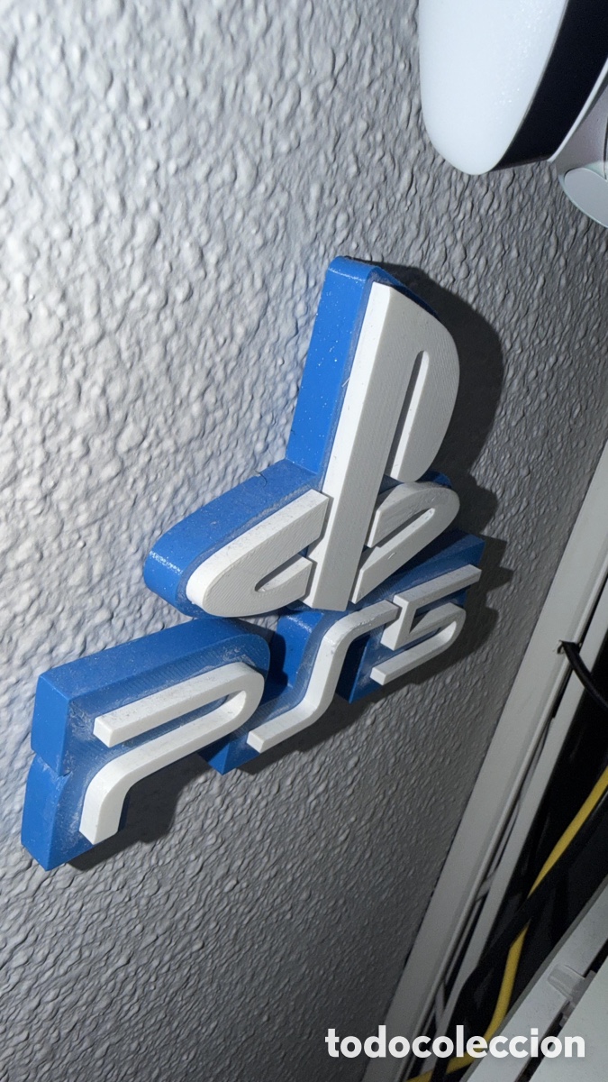 Videojuegos y consolas PS5 de segunda mano: Letrero impresi&oacute;n 3D. Logo de PS5 - Foto 5