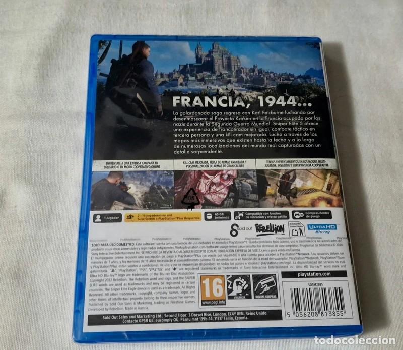 Videojuegos y consolas PS5 de segunda mano: Sniper Elite 5 Playstation 5 - Foto 2