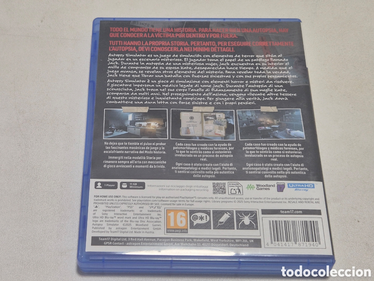 Videojuegos y consolas PS5 de segunda mano: Autopsy Simulator . Ps5 - Foto 2