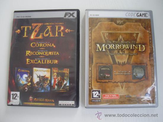 Videojuegos y consolas: DOS JUEGOS PARA PC - MORROWIND - T ZAR EDICION DE ORO - Foto 1