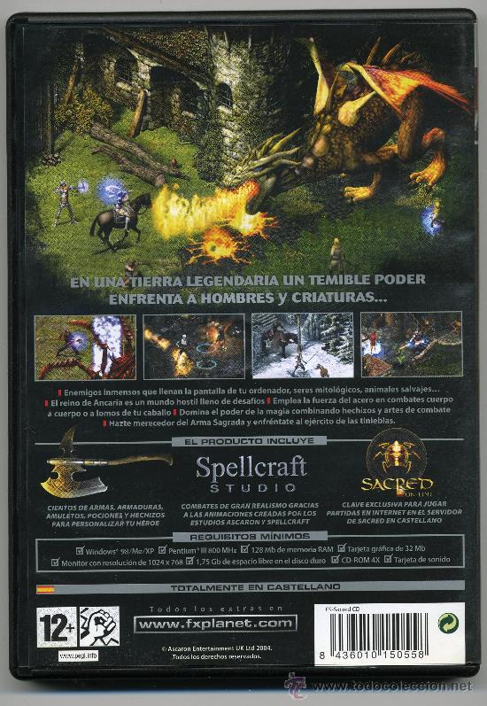 Videojuegos y consolas: SACRED - JUEGO PC-CD-ROM - CON MANUAL - Foto 2