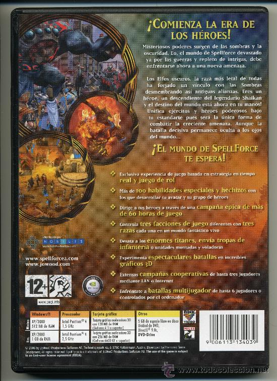 Videojuegos y consolas: VIDEO JUEGO PC - DVD ROM- SPELLFORCE 2 - SHADOW WARS -CON MANUAL - - Foto 2