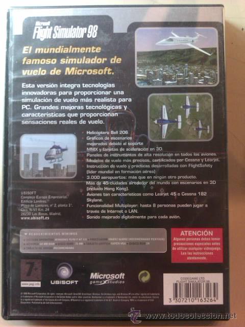 Videojuegos y consolas: FLIGHT SIMULATOR 98 / JUEGO ORIGINAL PC / MANUAL EN CASTELLANO / - Foto 2