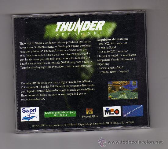 Videojuegos y consolas: THUNDER OFF SHORE - Mediasat Espa&ntilde;a,1999 - - Foto 2