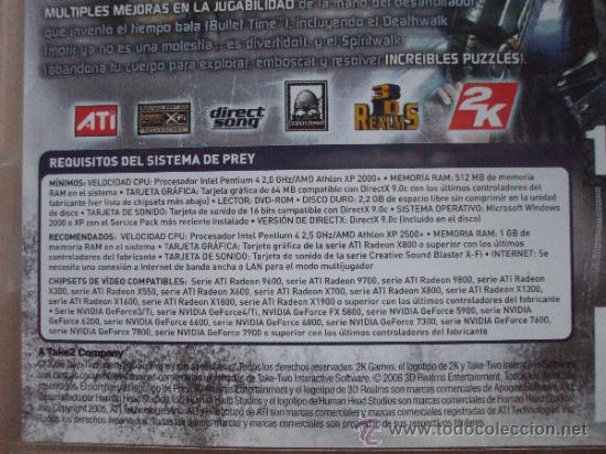 Videojuegos y consolas: JUEGO PREY, PC - Foto 3