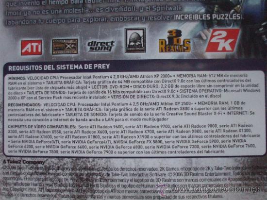 Videojuegos y consolas: JUEGO PREY, PC - Foto 4