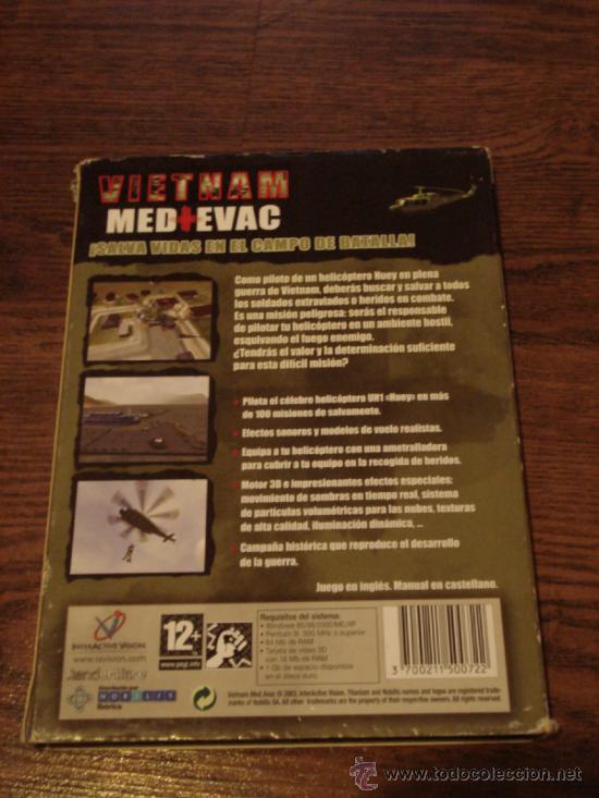 Videojuegos y consolas: JUEGO PC CD ROM VIETNAM MED + EVAC INTERACTIVE VISION A&Ntilde;O 2003 CON MANUAL - Foto 2