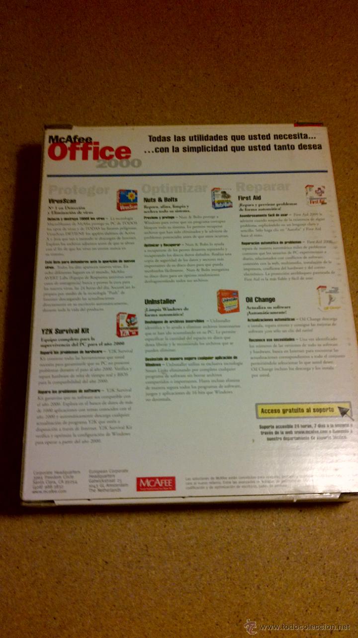 Videojuegos y consolas: MCAFEE OFFICE 2000 PROGRAMA APLICACION PC - Foto 2