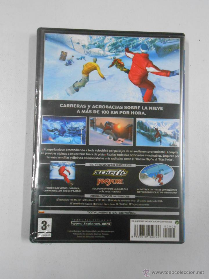 Videojuegos y consolas: SUPREME SNOWBOARDING - JUEGO PC CD-ROM. FX INTERACTIVE. TDKV2 - Foto 2