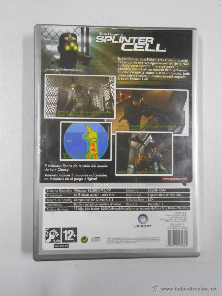 Videojuegos y consolas: SPLINTER CELL. TOM CLANEYS. - JUEGO DE PC. TDKV2 - Foto 3