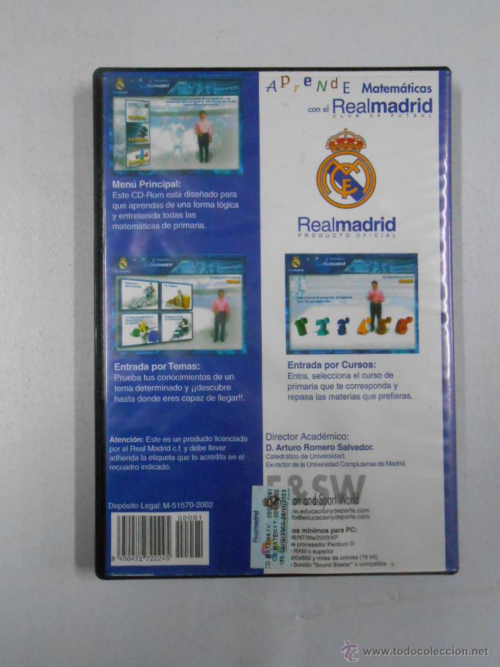 Videojuegos y consolas: REAL MADRID APRENDE MATEMATICAS. CD-ROM PC. TDKV2 - Foto 2