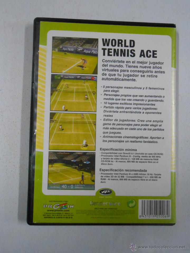 Videojuegos y consolas: WORLD TENNIS ACE. PC CD-ROM. TDKV2 - Foto 3