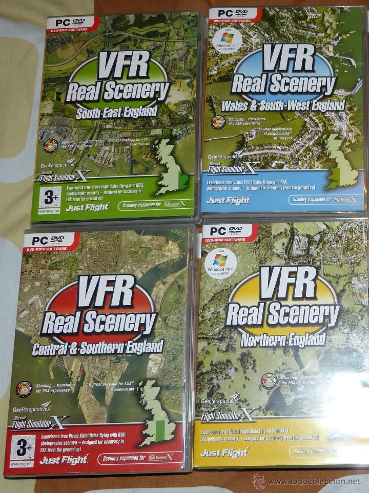 Videojuegos y consolas: PACK COMPLETO DE LOS 4 VFR REAL SCENERY PARA MICROSOFT FLIGHT SIMULATOR X (NUEVO) - Foto 1