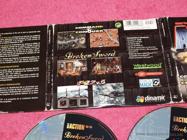 Videojuegos y consolas: JUEGO PARA PC ACTION 99 COMPLETO VERSI&Oacute;N ESPA&Ntilde;OLA COMMAND CONQUER BROKEN SWORD F-22 - Foto 2