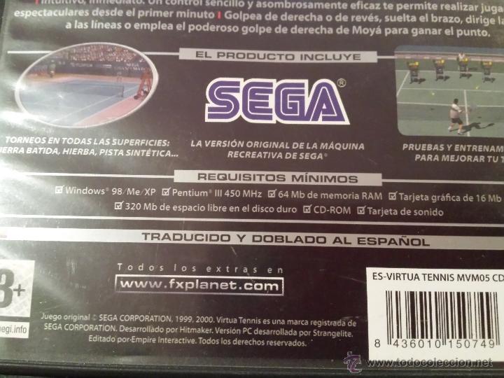 Videojuegos y consolas: JUEGO PC VIRTUA TENNIS CASTELLANO - Foto 3