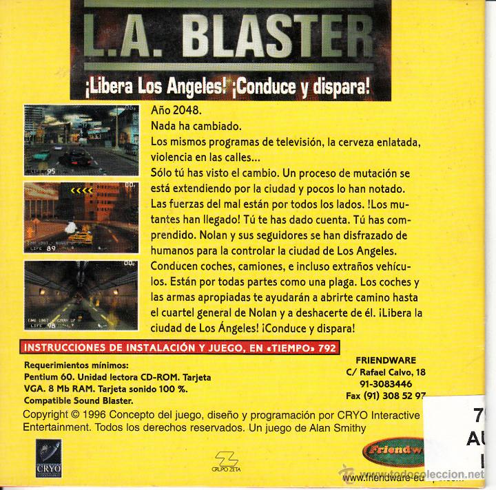Videojuegos y consolas: L. A. BLASTER. &iexcl;LIBERA LOS &Aacute;NGELES! &iexcl;CONDUCE Y DISPARA! - Foto 2