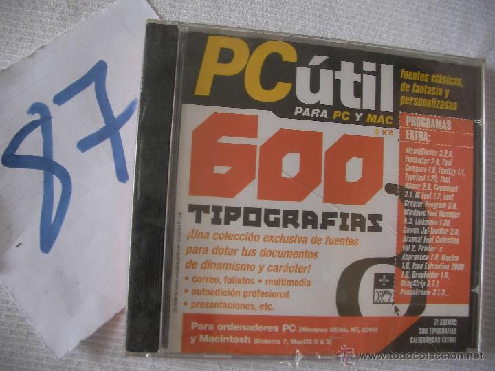 Videojuegos y consolas: ANTIGUO JUEGO PARA PC - PC UTIL - 600 TIPOGRAFIAS - Foto 1