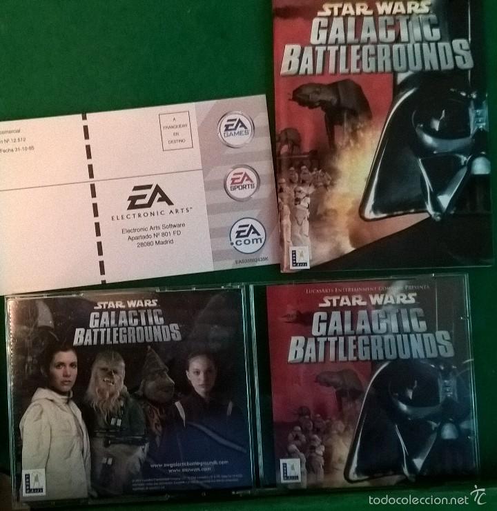 Videojuegos y consolas: STAR WARS GALACTIC BATTLEGROUNDS DESCATALOGADO 2CDS - Foto 3