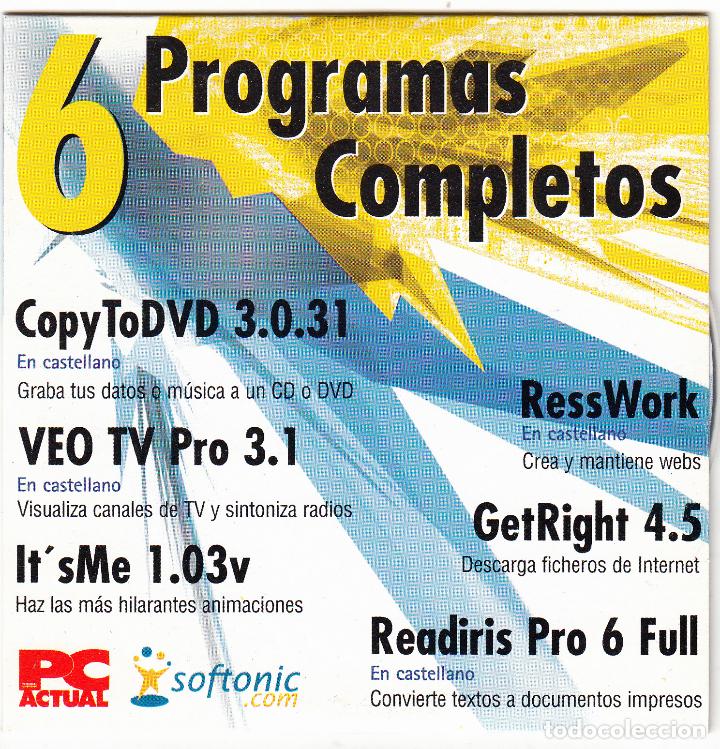 Videojuegos y consolas: CD-ROM DE LA REVISTA PC ACTUAL, PROGRAMAS COMPLETOS. - Foto 1