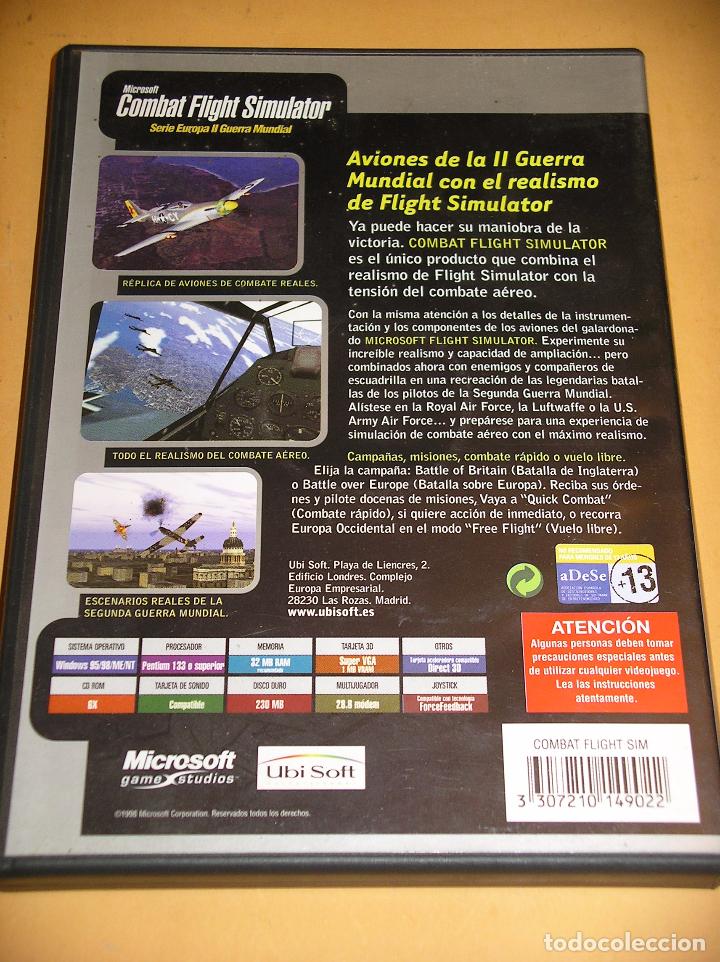 Videojuegos y consolas: Microsoft Combat Flight Simulator, juego PC CD Rom,. ercom - Foto 2