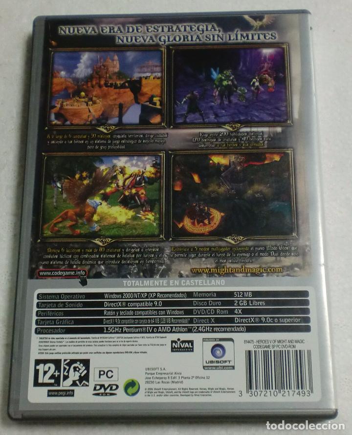 Videojuegos y consolas: CODE GAMES - PC/DVD ROM - HEROES OF MIGHT AND MAGIC V. UBISOFT - Foto 2
