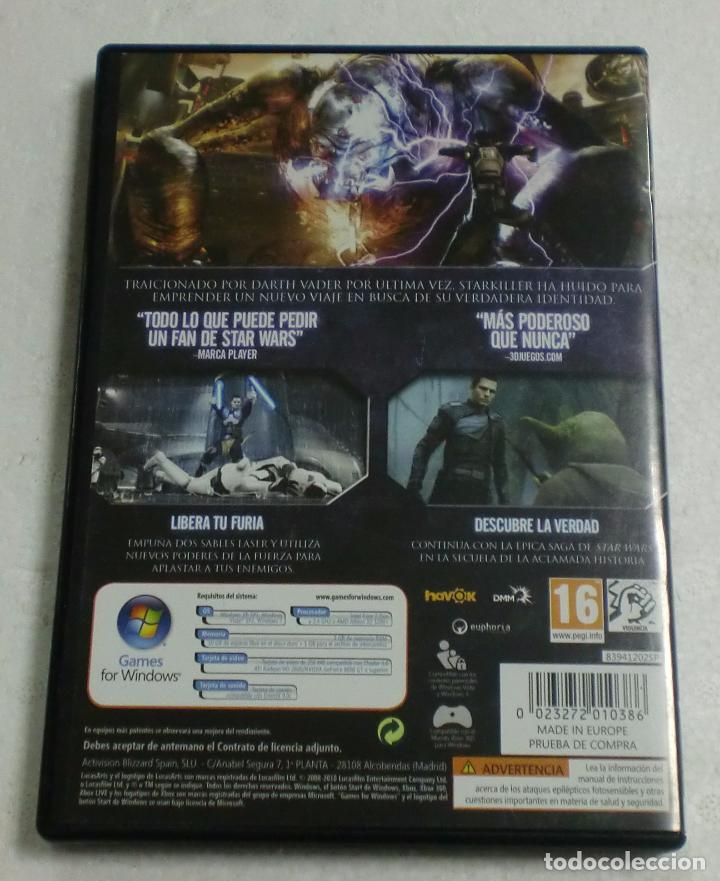 Videojuegos y consolas: LUCASARTS - GAMES FOR WINDOWS - PC/DVD ROM - STAR WARS EL PODER DE LA FUERZA II - Foto 3