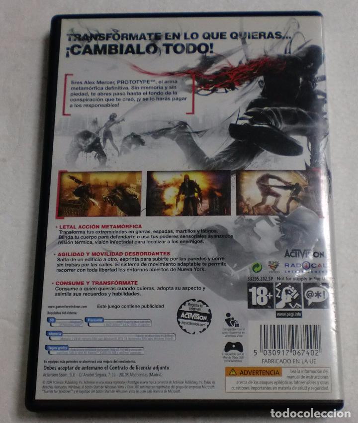 Videojuegos y consolas: ACTIVISION - GAMES FOR WINDOWS - PC/DVD ROM - PROTOTYPE - Foto 2