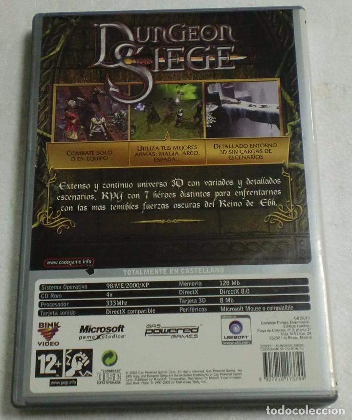 Videojuegos y consolas: UBISOFT - CODEGAME - MICROSOFT GAMES STUDIOS - PC/CD ROM - DUNGEON SIEGE - Foto 2