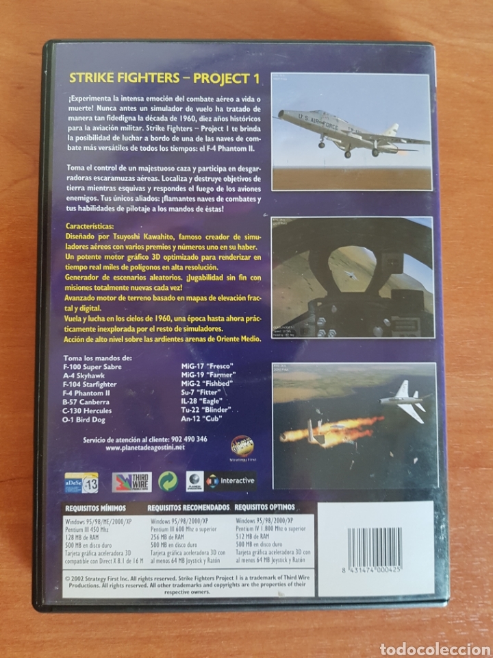 Videojuegos y consolas: VIDEOJUEGO PC CD STRIKE FIGHTERS PROJECT 1 CON MANUAL - Foto 3