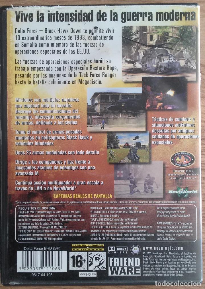 Videojuegos y consolas: Juego PC Delta Force Black Hawk Down ( En castellano ) - Foto 2