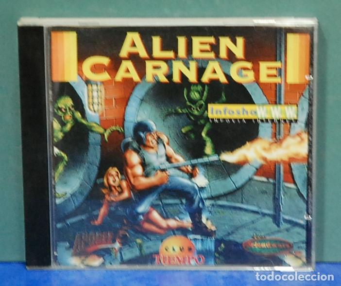 Videojuegos y consolas: Alien Carnage. Ediciones Tiempo 1997. Juego para PC - Foto 1