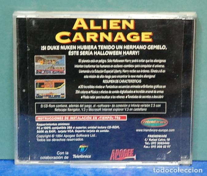 Videojuegos y consolas: Alien Carnage. Ediciones Tiempo 1997. Juego para PC - Foto 2